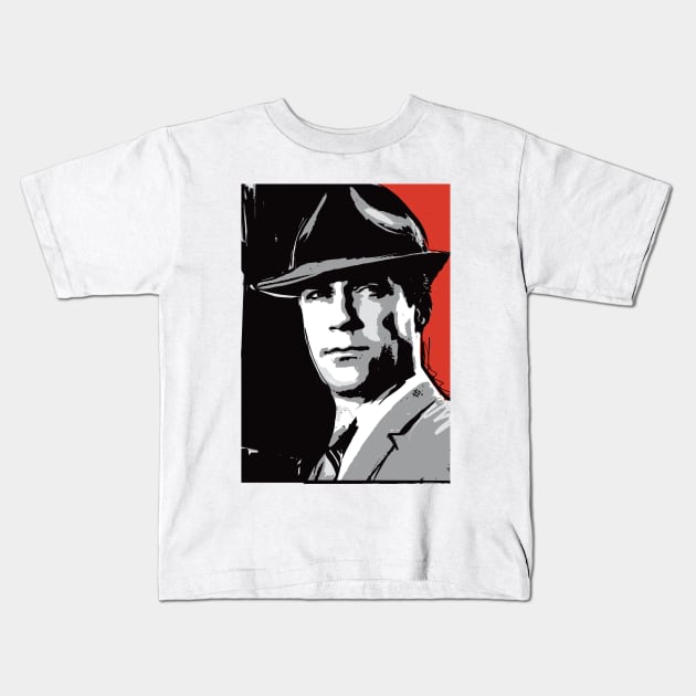 Don Draper Mad Men pop portrait Kids T-Shirt by 2ToastDesign